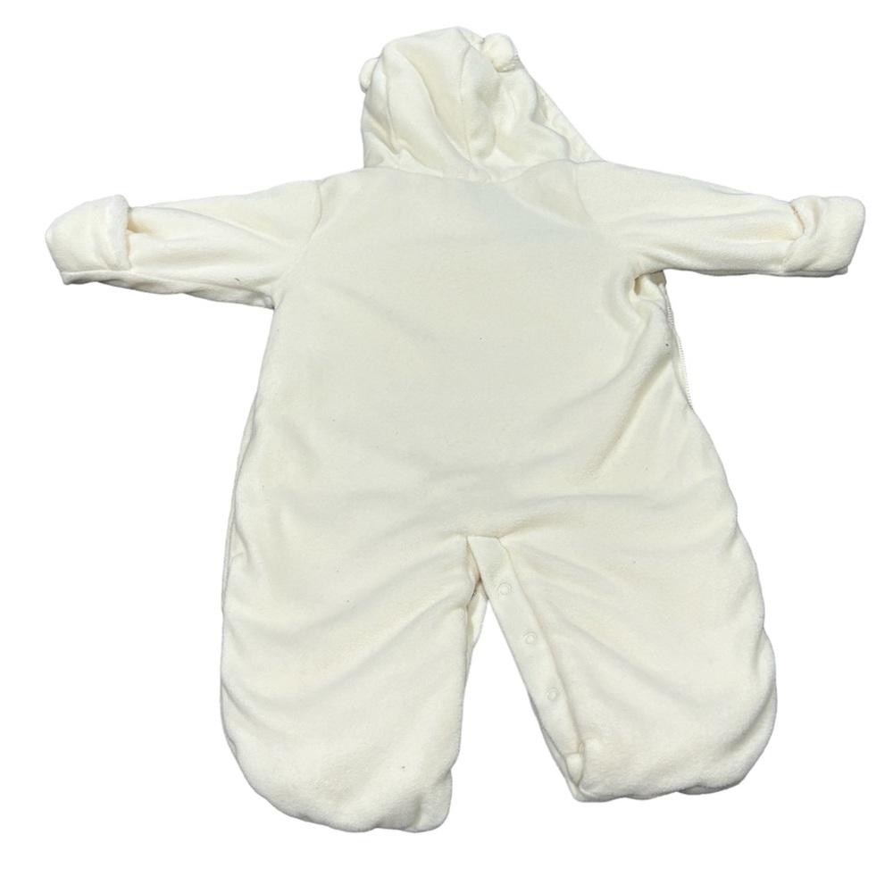 Gap baby‎ one piece bear detail white slumber winter suit 6-12 months - Picture 6 of 8